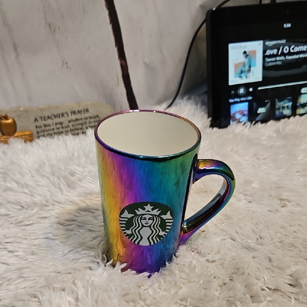Starbucks‎ Iridescent Rainbow Mug 16oz Tall Ceramic Coffee Tea Cup
